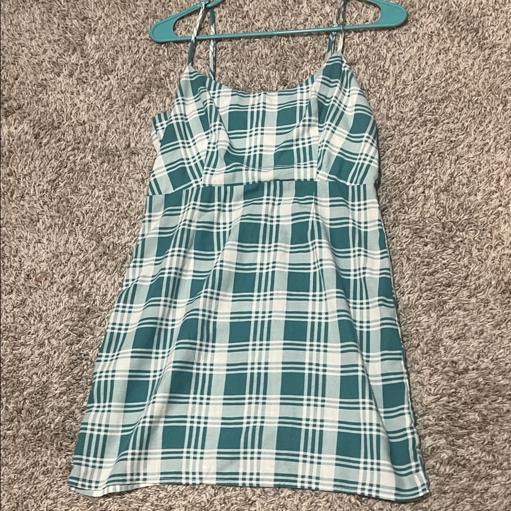 Forever 21 Green Plaid Mini Dress